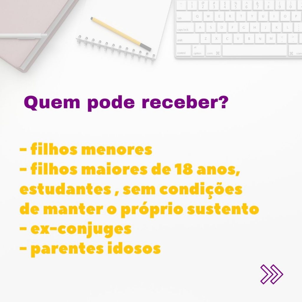 quem pode receber pensão alimetícia