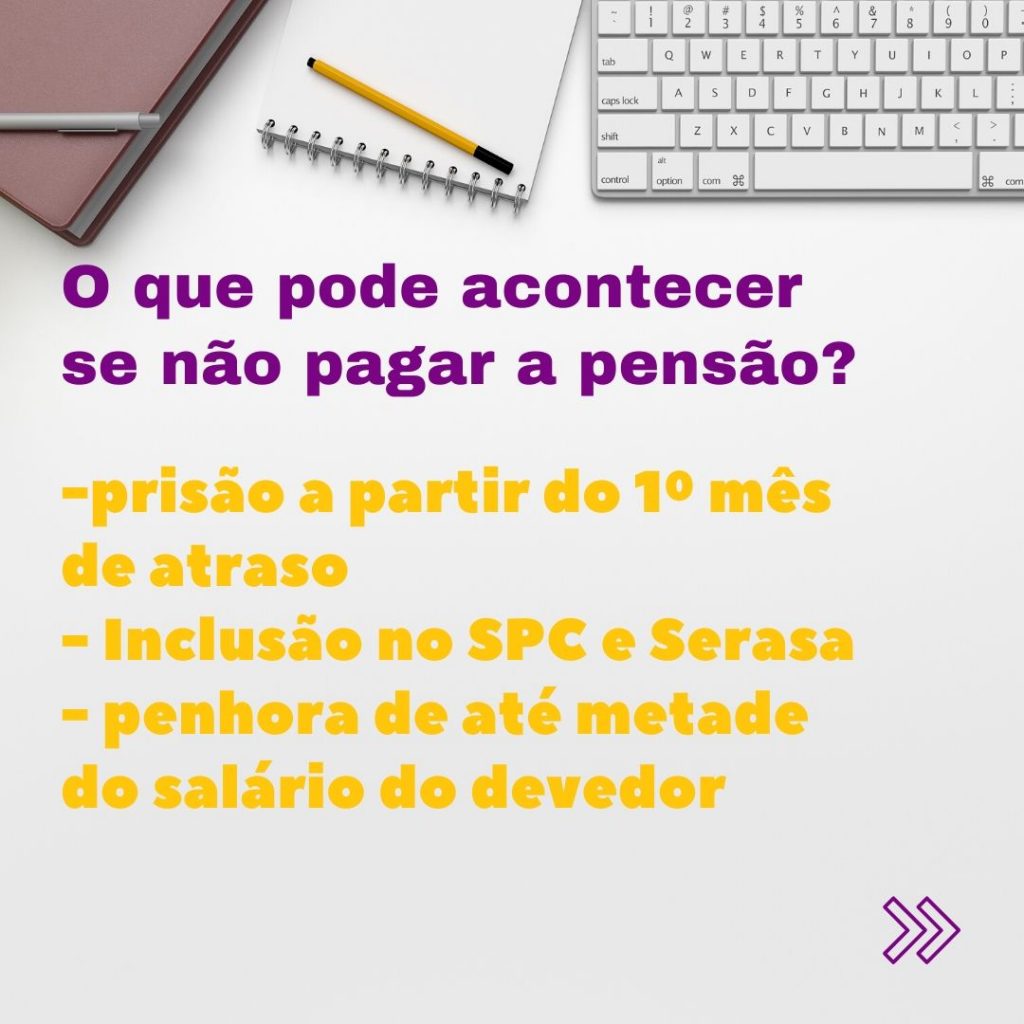 o que acontece com o devedor de pensão alimentícia